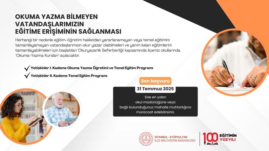 OKUMA YAZMA BİLMEYEN VATANDAŞLARIMIZIN EĞİTİME ERİŞİMİNİN SAĞLANMASI